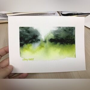 Original Abstract Landscape Watercolor